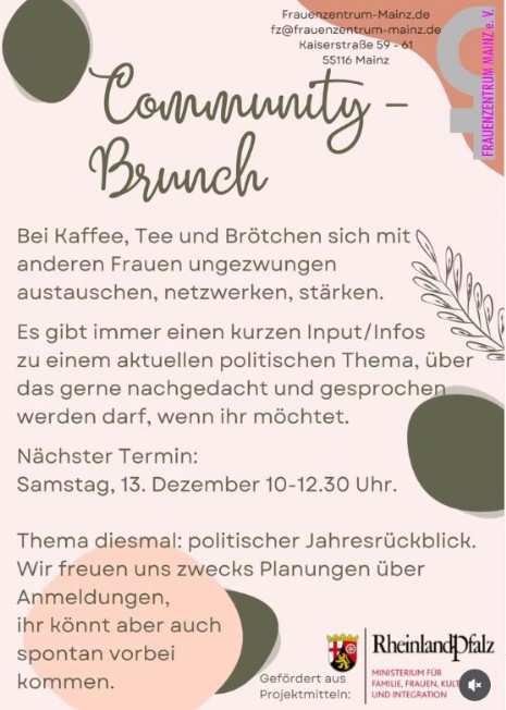 Community-Brunch im Frauenzentrum