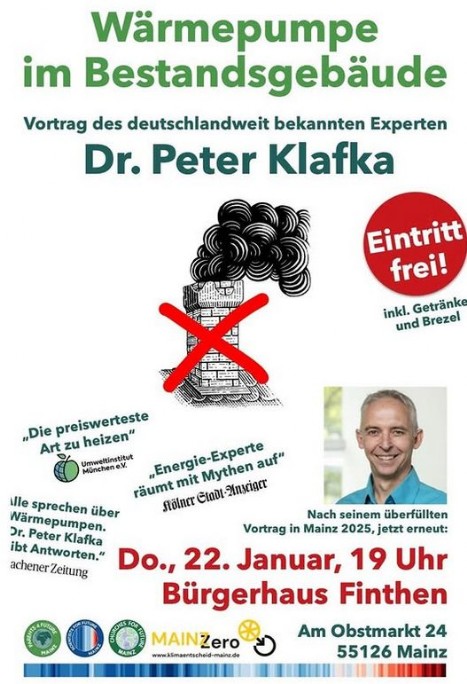 Vortrag: Wärmepumpe im Bestandsgebäude - von Dr. Peter Klafka