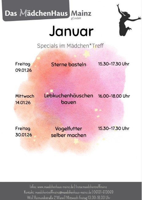 Mädchentreff-Monatsprogramm Januar